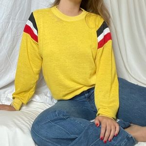 Vintage Canary Yellow Threadbare Sweatshirt